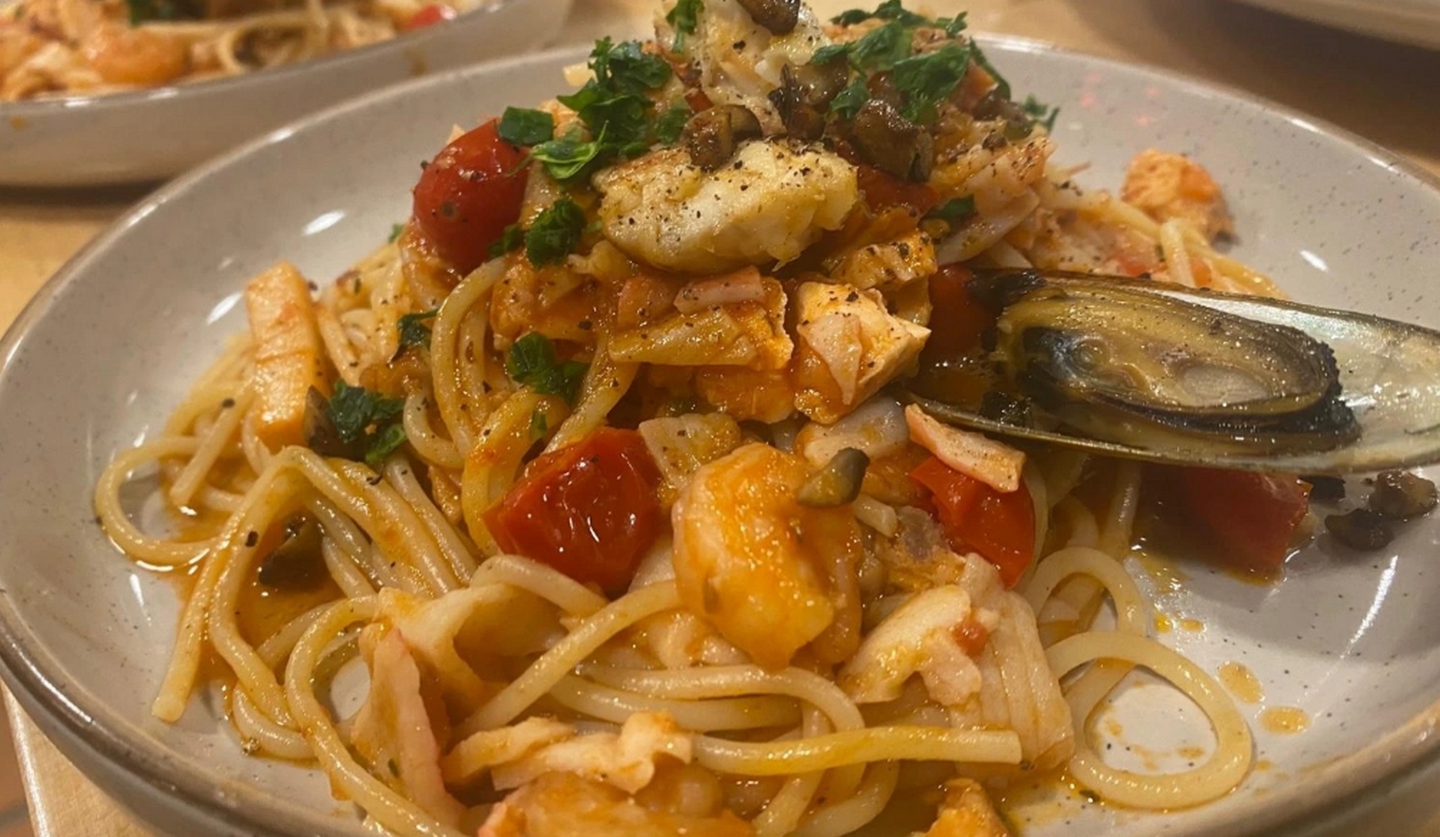 Spaghetti allo Scoglio dish